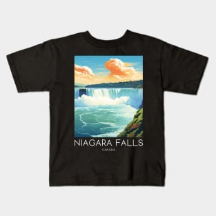 A Pop Art Travel Print of the Niagara Falls - Canada Kids T-Shirt